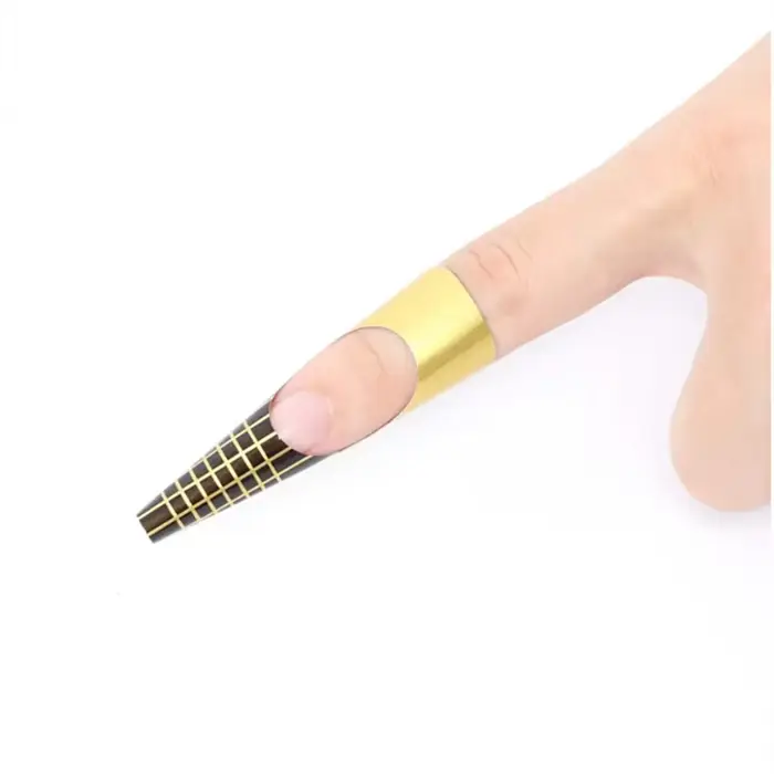 100 pièces Nail Art forme français acrylique UV ongles Gel conseils Extension formes Guide autocollants