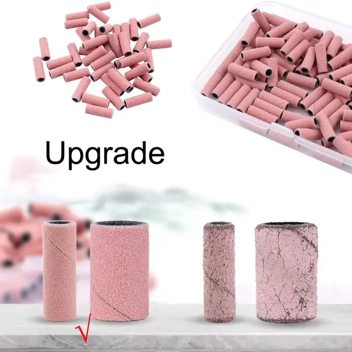 50/100 pièces Bandes de ponçage pour ongles de 3 mm - Grains 120/150/180/240 Mini embout de ponceuse