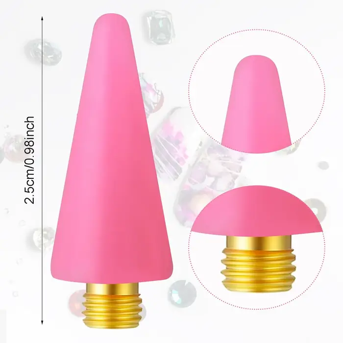 PINCEF-Stylo de pointage pour ongles, 12 pièces, pointe de remplacement, biscuits, outil pour ramass