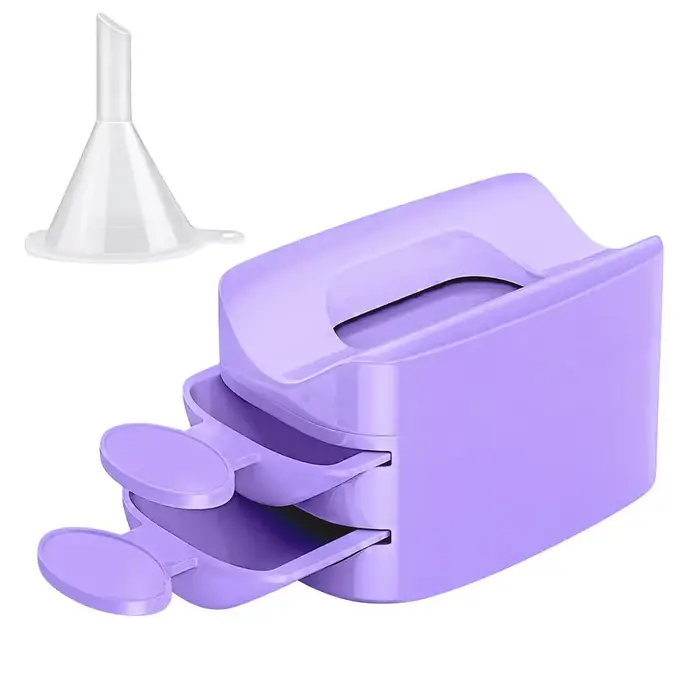 Kit de boîte de rangement pour accessoires d'art d'ongle, poudre de biscuits scintillante, boîte de 