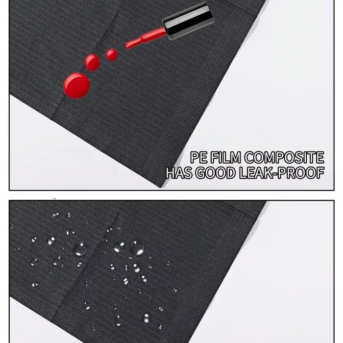 Tapis de table de manucure jetable noir