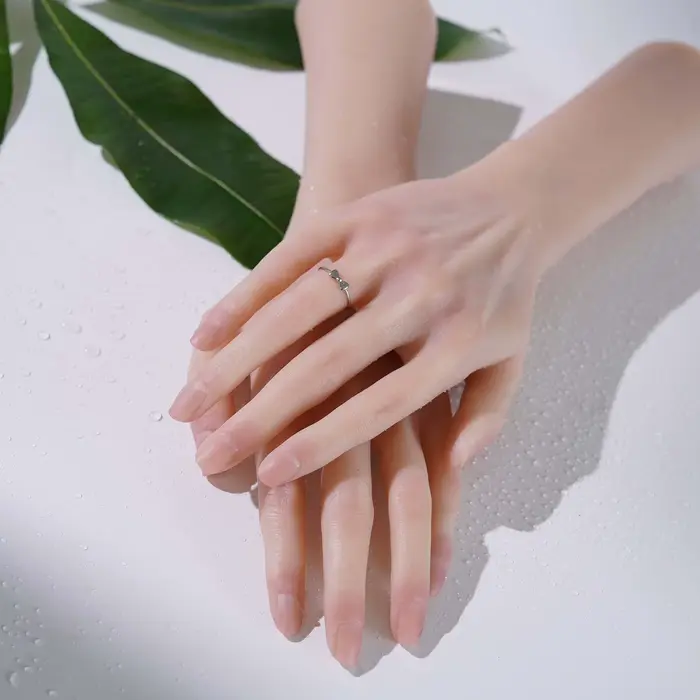 Faux Silicone pratique main acrylique Nail Art formation doux Flexible Mannequin