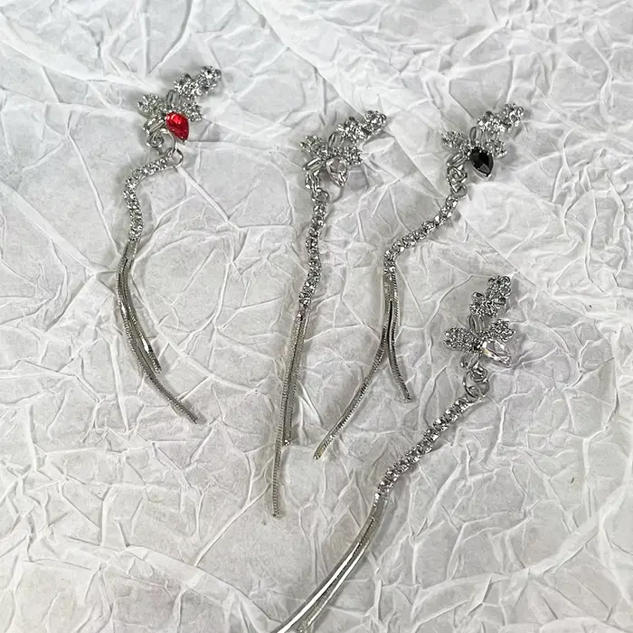 Vigne florale-chromé ongles bijoux chaînes Niche Design fleur XL gland pendentif accessoire bricolage UV Gel vernis