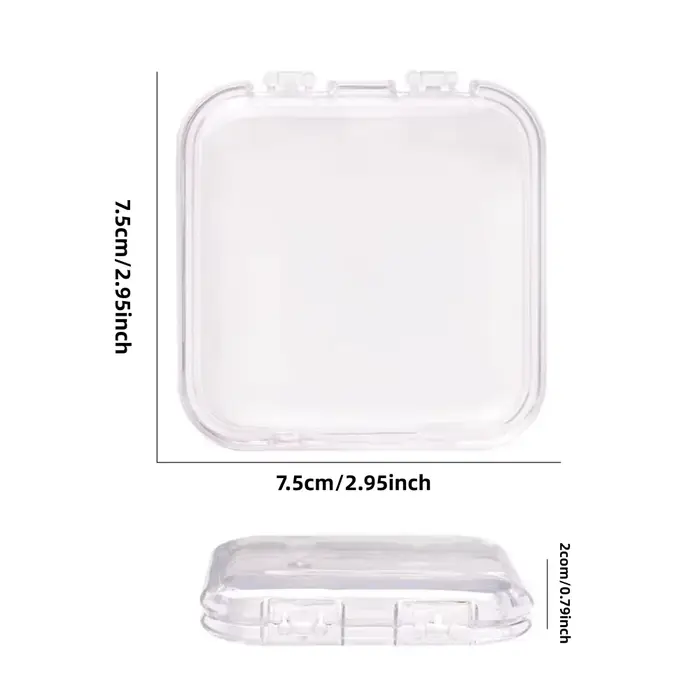 Boîtes à ongles vides pour l'emballage, boîte de forme carrée, vente en gros de pointes d'ongles, étui d'emballage à pression pour petites entreprises, 10 pièces