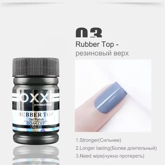 OXXI 30ml Base semi-permanente et couche de finition pour vernis à ongles Gel Nail Art