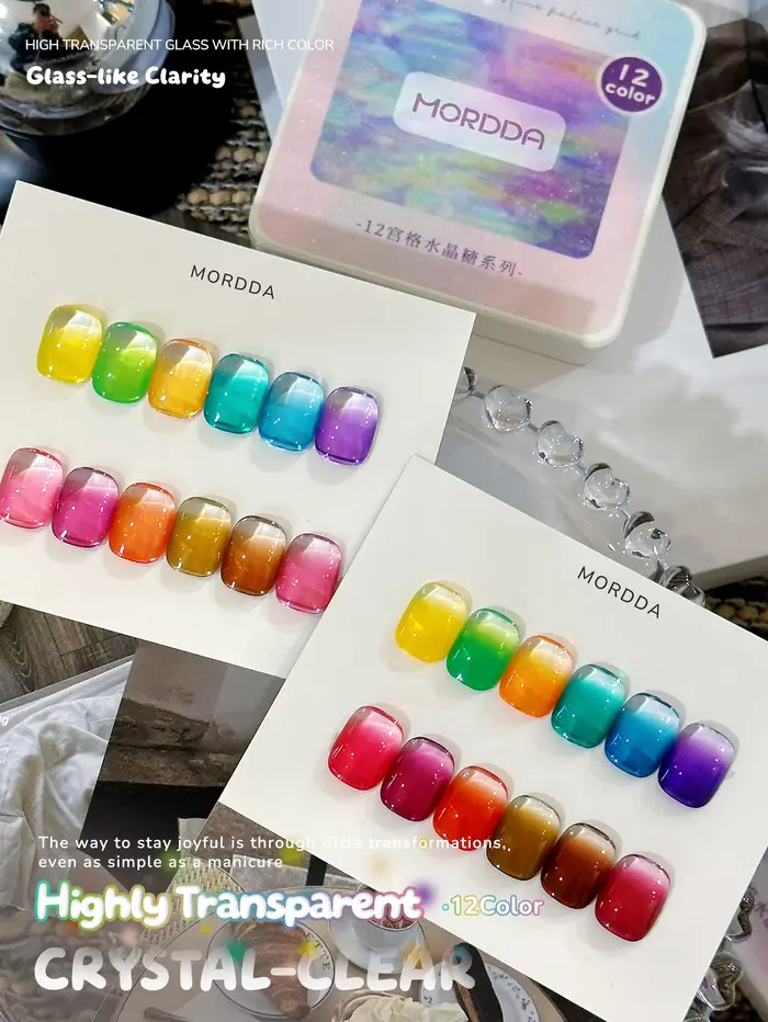 Gel semi-permanent pour ongles en 12 couleurs