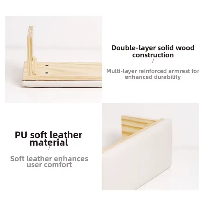 Support de manucure ergonomique antidérapant en bois avec coussin de repose-bras imperméable et confortable pour nail art