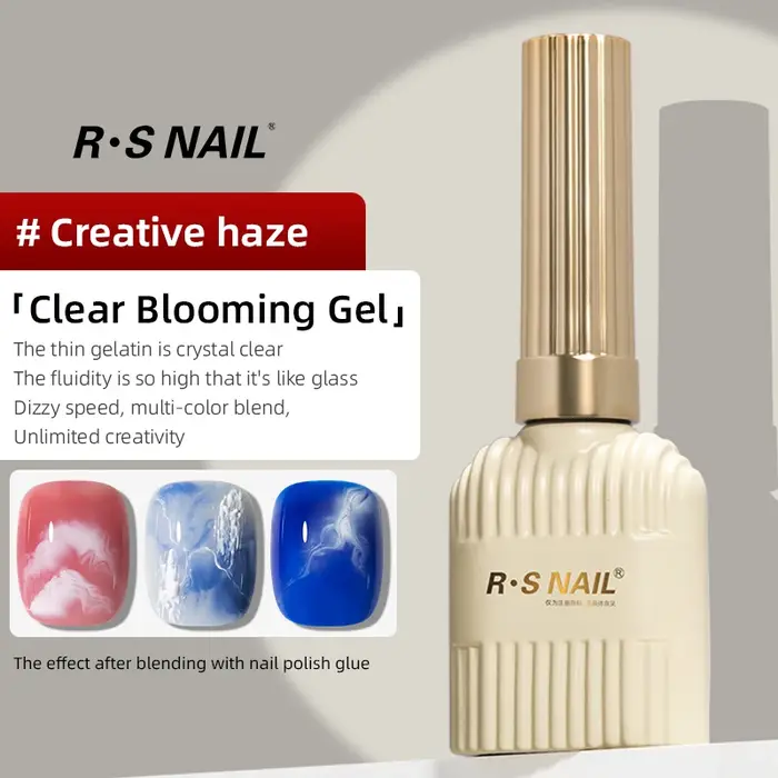RSNAIL 10g Gel à floraison rapide vernis à ongles bricolage effet dégradé marbre Gel UV LED Gel de Base Semi Permanent pour la maison Nail Art Salo