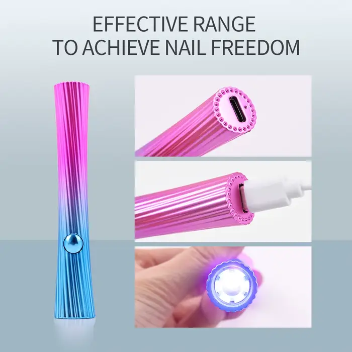 1 pièces lampe UV portative 2W longueur d'onde 365nm395nm lampe à ongles professionnelle sèche lampe