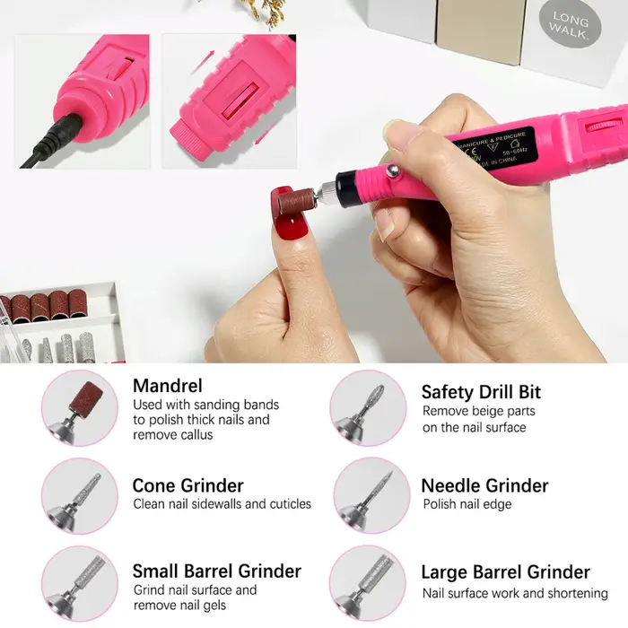 Ensemble de ponceuse à ongles électrique
