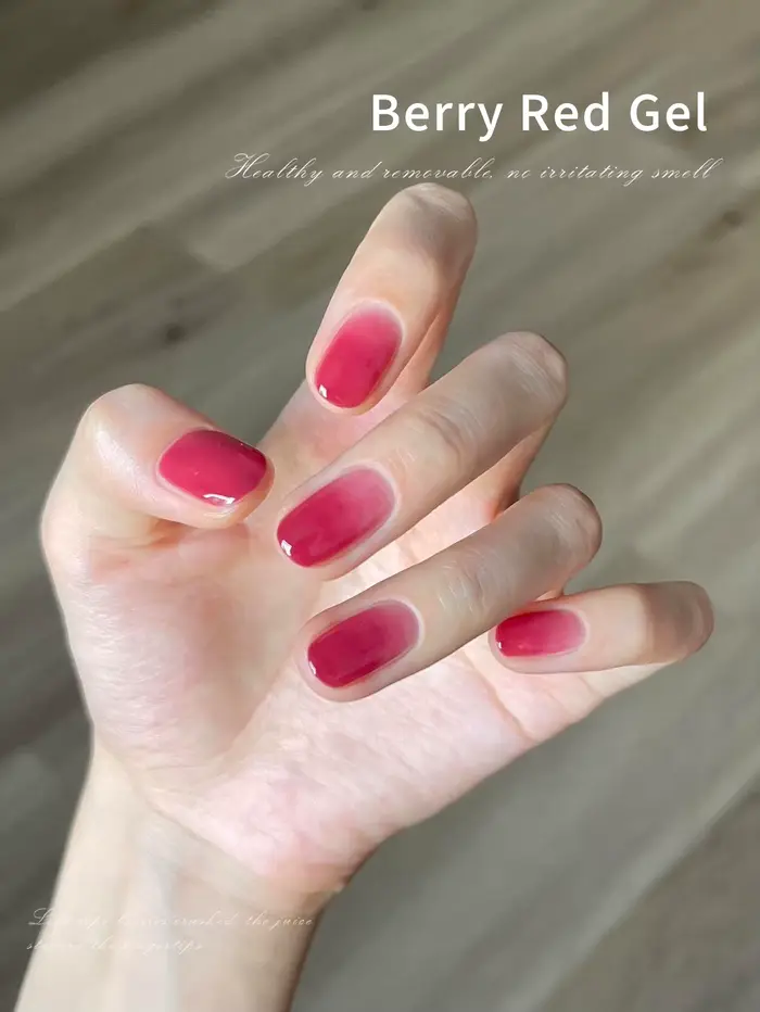 Vernis à ongles gel rouge baie populaire 10ml