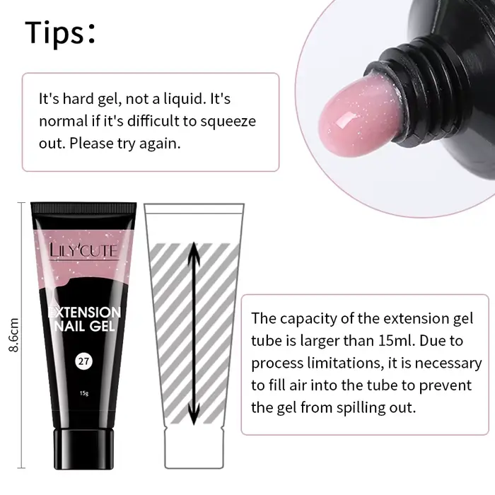 LILYCUTE Extension vernis à ongles Gel paillettes