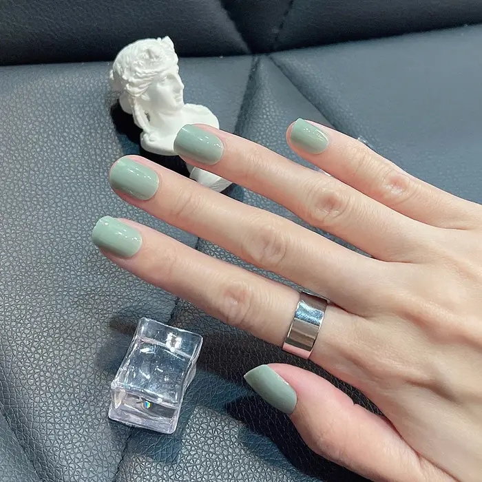 Faux ongles courts et plats à pression