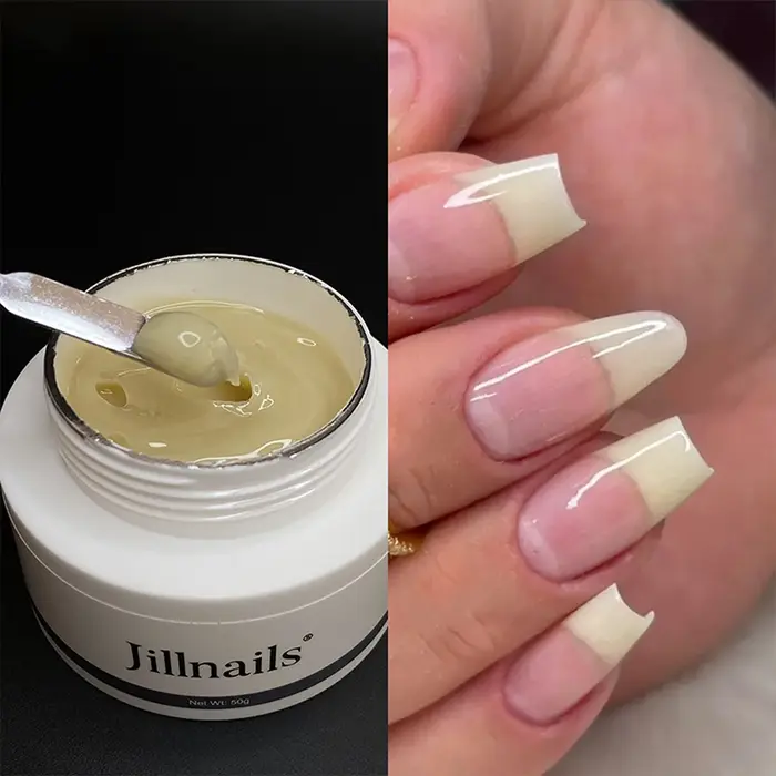 Jillnails Gel de gelée ongles constructeur Gel UV 50g pour Extension d'ongle crème dure douce UV Led 50ml