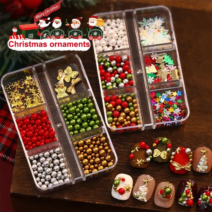 Rivets flocon de neige d'hiver or/argent, 1 paquet, breloque pour Nail Art, bijoux à paillettes, décoration d'ongles de noël, accessoires pour ongles à faire soi-même