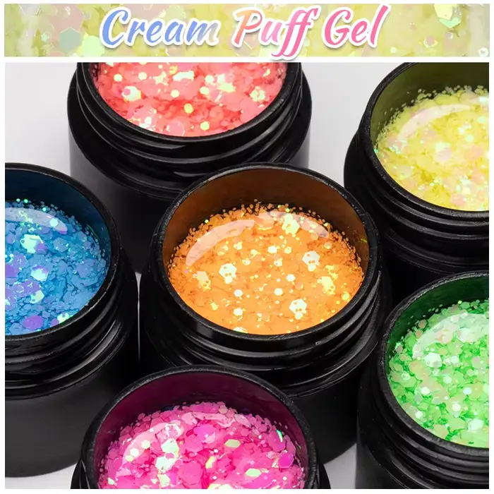 Vernis à ongles Gel à paillettes néon