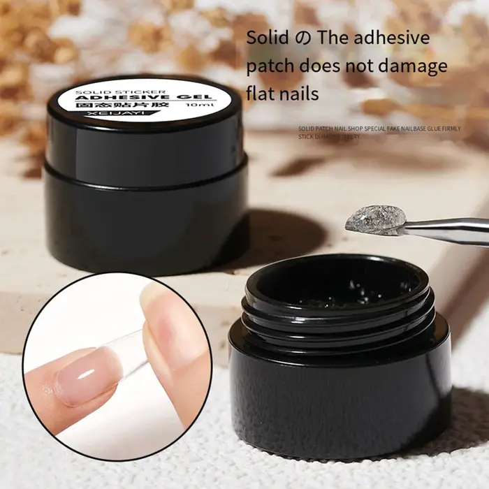 Colle à ongles solide, gel pour faux ongles à presser, gel à ongles résistant pour extension de manucure, colle adhésive pour faux ongles, longue durée