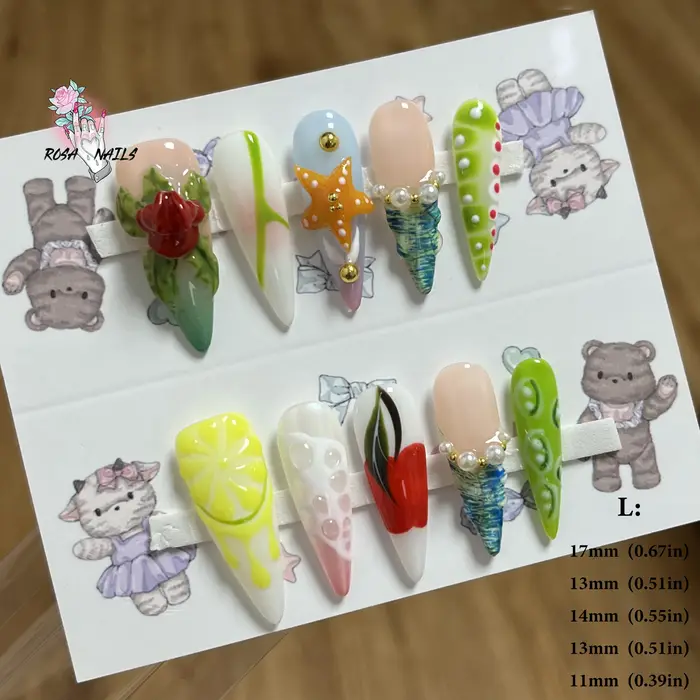 Faux ongles 3D en acrylique