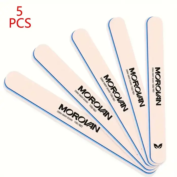 Ensemble de limes à ongles MOROVAN, bandes abrasives double face, hypoallergéniques, outils de pédic