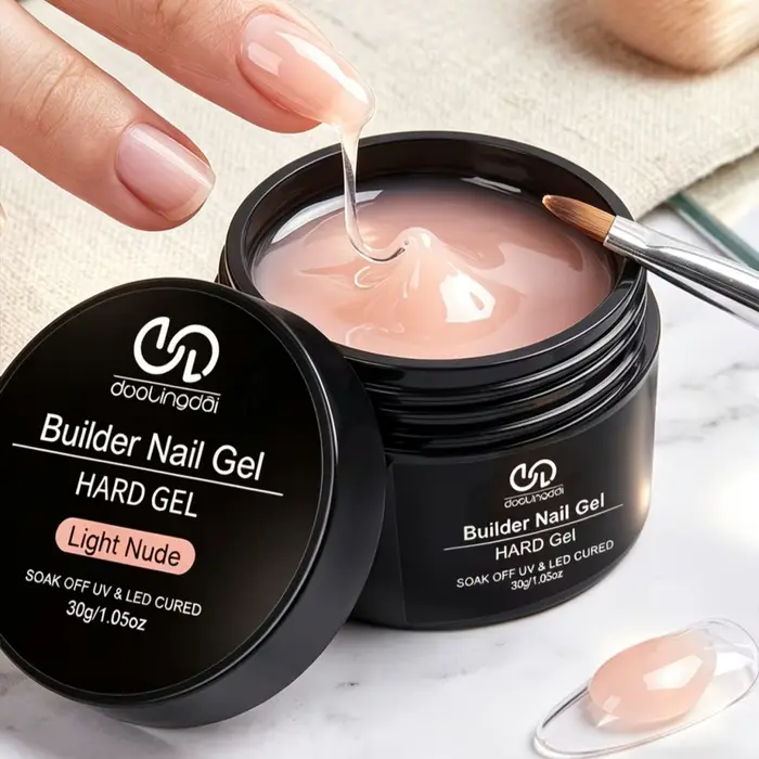 Gel Constructeur Jelly Blanc Nude Rose Haute Dureté pour Extension d'Ongles