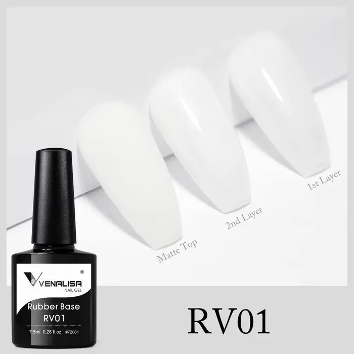 VENALISA Semi Transparent français rose couleur caoutchouc Base manteau vernis à ongles Gel gelée