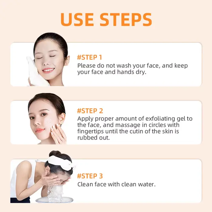 Gel exfoliant Orange dissolvant de taches morts éclaircir Peeling 50g réparation douce gommage blanchir hydratant soin de la peau coréen