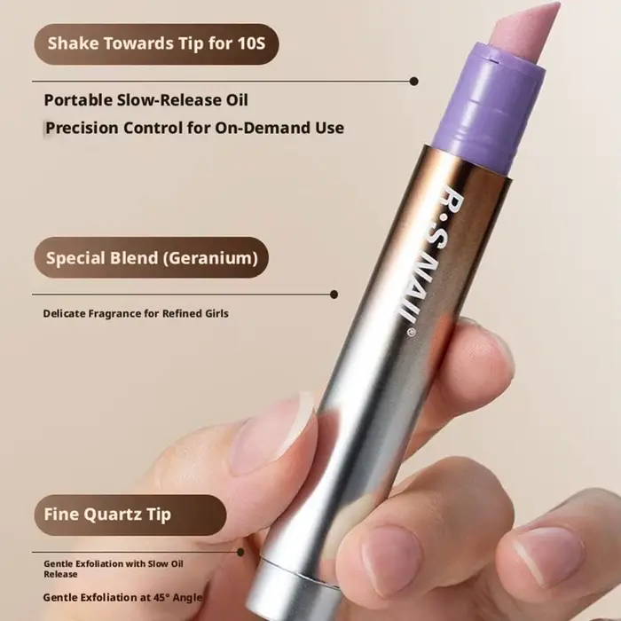 Stylo à huile pour cuticules 3-en-1 avec repousse-cuticules en céramique pour ongles abîmés et secs