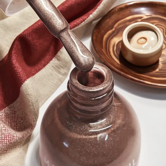 Vernis à ongles S114 Marron Transparent Effet Œil de Chat