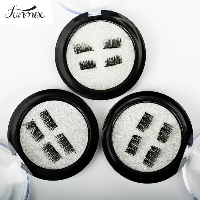 Faux-cils magnétiques 3D, Double bande, bande complète, doux, réutilisables