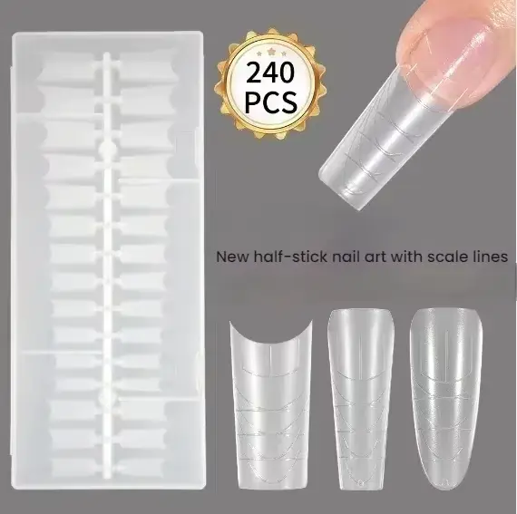 Faux ongles ABS longs et mats sans couture