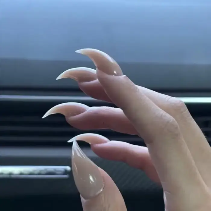 Faux ongles gothiques doux et Cool, griffes de chat courtes, faits à la main, à pression, cadeaux d'
