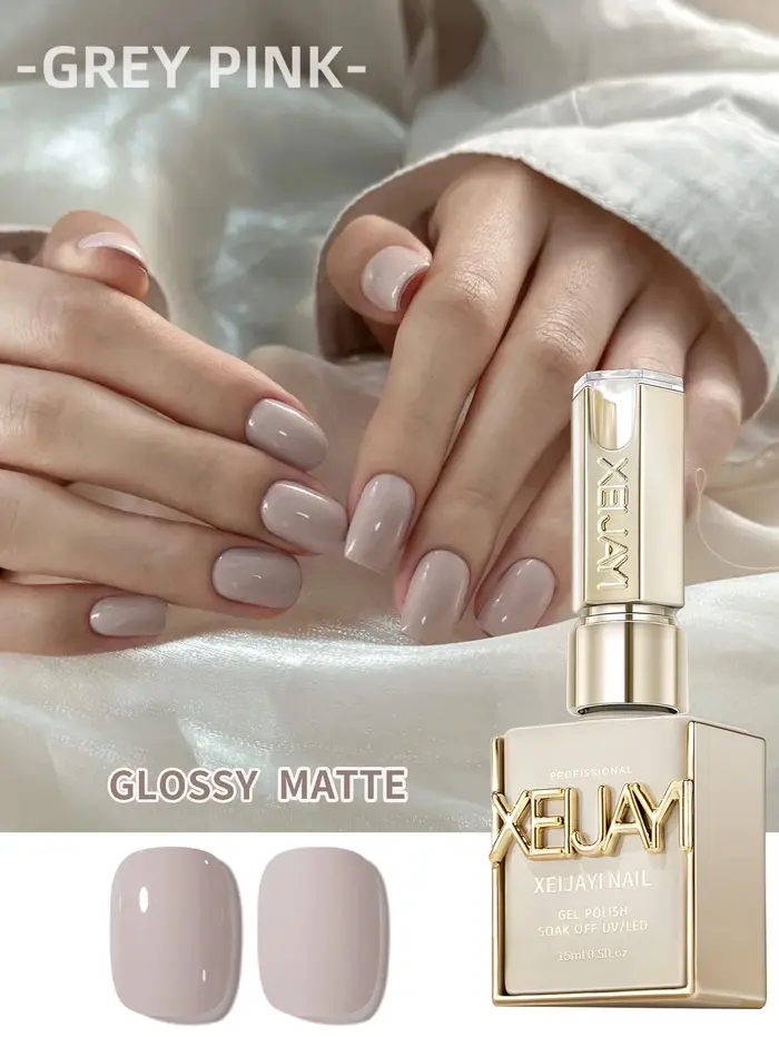 1Pc 15ML gris rose Gel pur vernis à ongles Gel ajouter Semi-Permanent tremper UV LED Construction Gel