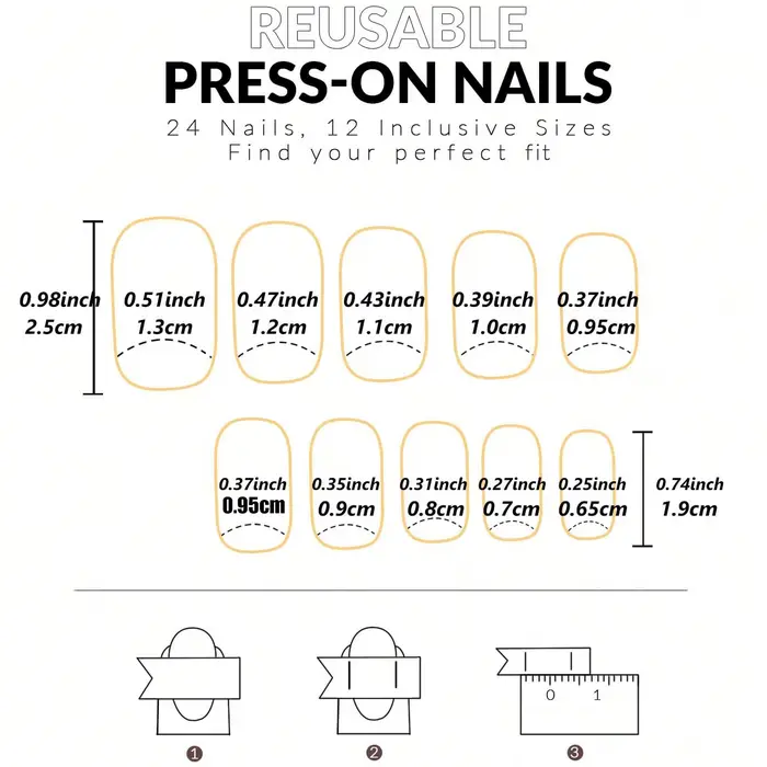 Faux ongles longs en acrylique