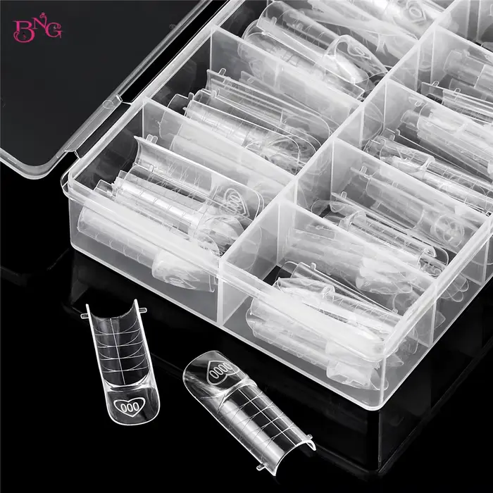 BNG 150 pièces espace double forme couverture complète moules à ongles 15 tailles intelligent ligne française conseils