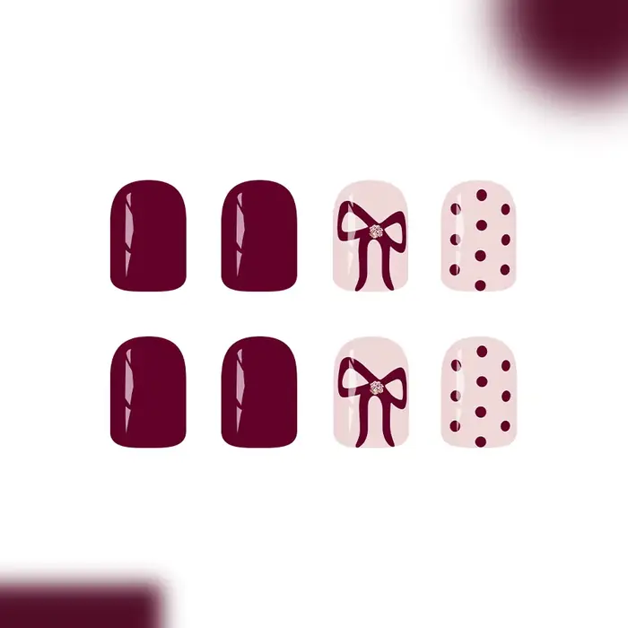 Faux ongles carrés courts à pression pour femmes