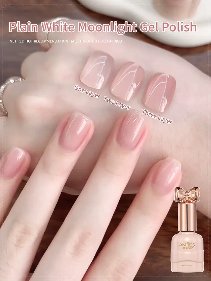 Vernis à ongles Gel rose clair transparent, 10ml gelée pêche couleur translucide vernis Gel de trait