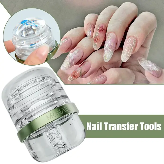 Outils de stamping pour nail art, outil de transfert de motifs pour manucure DIY, tampon en silicone
