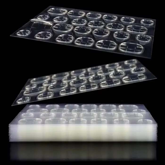 5 バ bricolage Double face autocollants gelée transparente colle à ongles faux