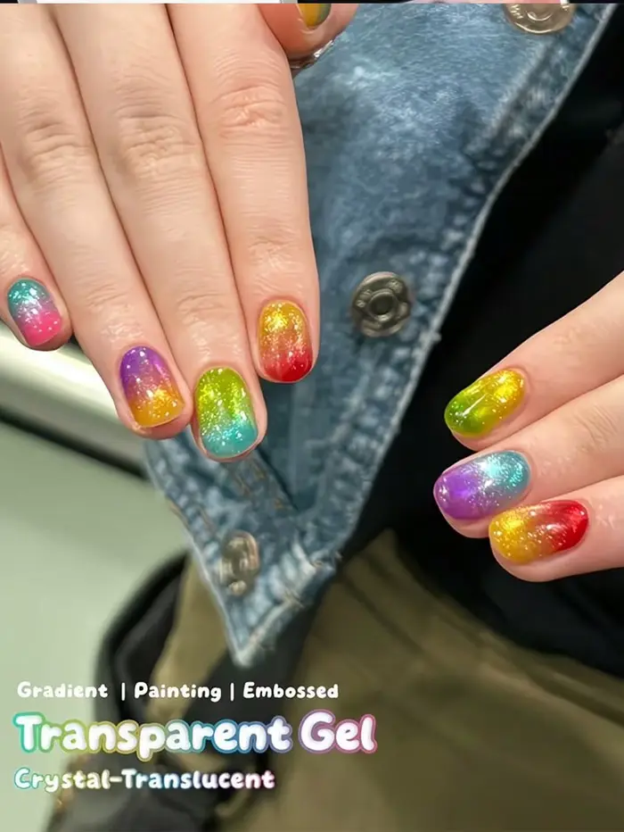 Vernis à ongles semi-transparent en gel