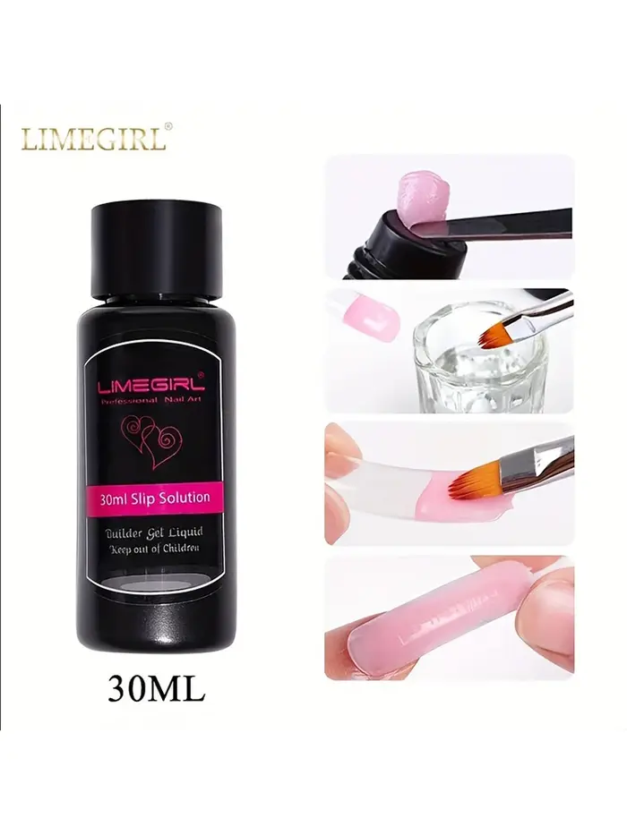 Limegirl-HEALLOR 30ml Solution Silp antiadhésive pour vernis à ongles Poly liquide Gel brosse nettoyant outil