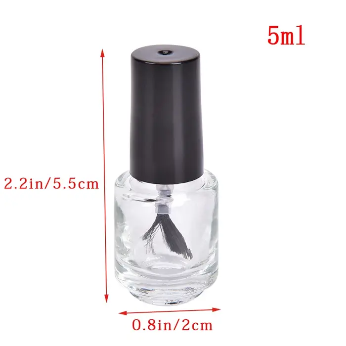 1 pièces 5/10/15ml bouteille de vernis à ongles en verre vide avec brosse