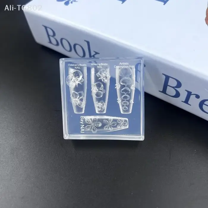 Moule à ongles en Silicone Transparent 3D