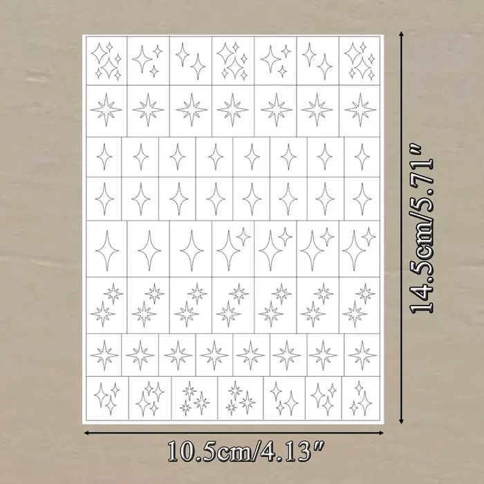 2 à 50 feuilles d'autocollants transparents pour ongles, découpés au laser, motifs étoile, nœud, pap