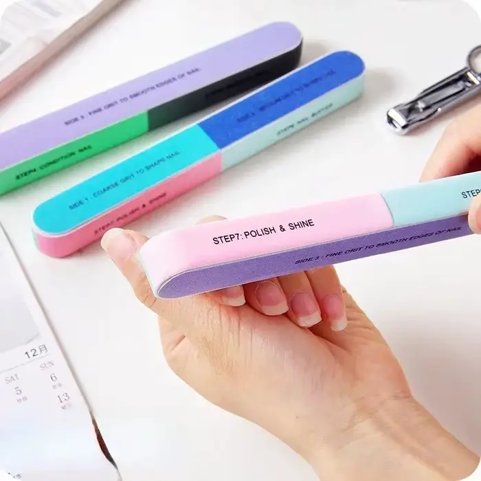 10/3 pièces bloc tampon à ongles 7 voies limes à ongles outils professionnels de soins des ongles bl