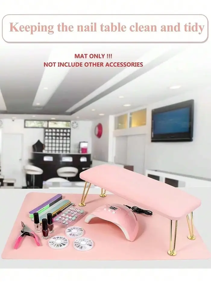 Polymères de table rose pour nail art