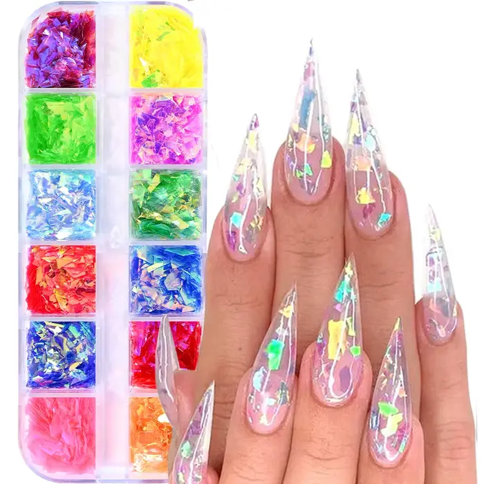 Paillettes holographiques irrégulières pour nail art