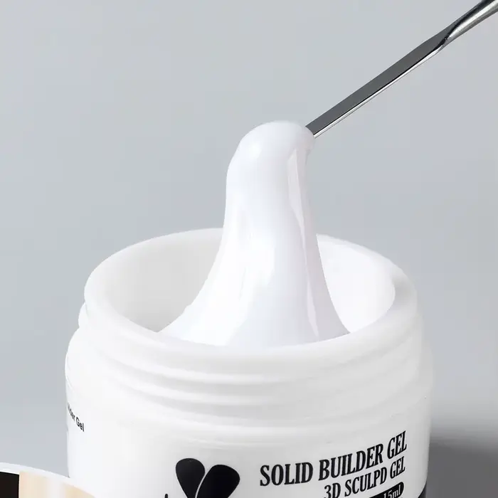 Gel à ongles sculptant solide blanc laiteux de 15ML avec un stylo sculpté 3D Gel de constructeur d'extension Non