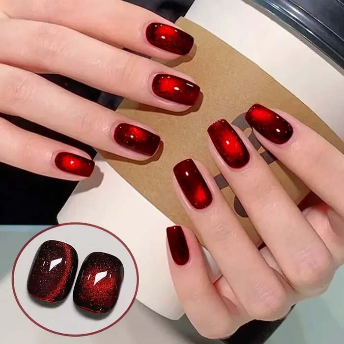 UR SUGAR 15ml rouge rose chat Gel magnétique vernis à ongles Semi Permanent tremper UV LED peinture 