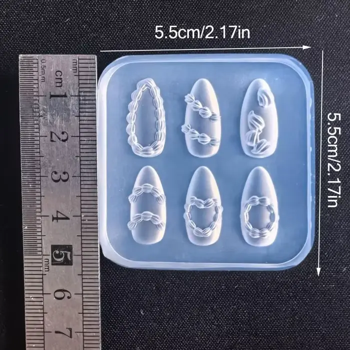 Silicone gâteau crème Art bricolage manucure 3D sculpture bijoux ongles moule conception ongles déco