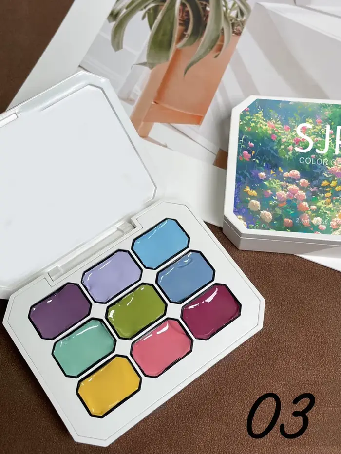 9 couleurs solide vernis à ongles Palette Peelable UV/LED vernis laque Salon Gel Nail Art vernis gel